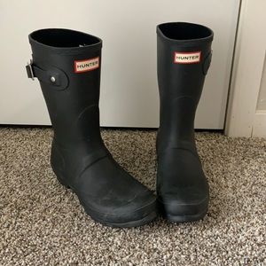 Hunter Mid Matte Black Boot